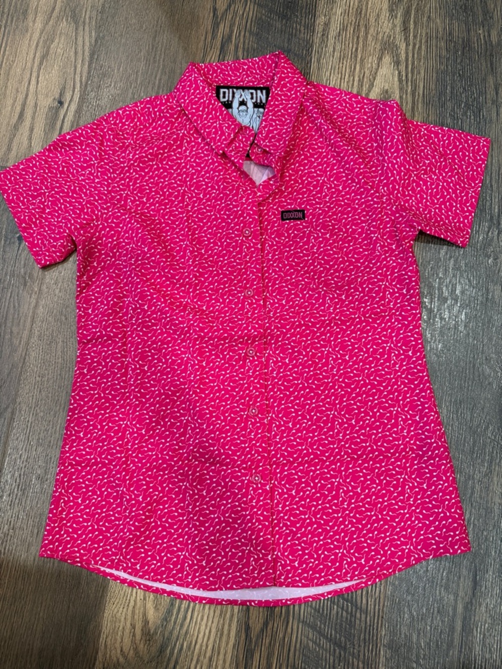 DIXXON Pink “The Creator” Short-Sleeve Button-Down Shirt